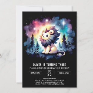 Invitation Anniversaire du lion de rêve personnalisé