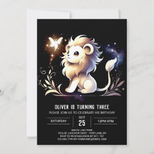 Invitation Anniversaire du lion personnalisé
