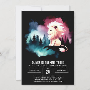 Invitation Anniversaire du lion pour enfants simple
