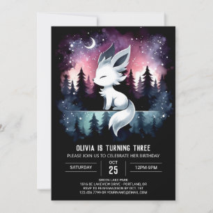 Invitation Anniversaire du loup de la jungle simple