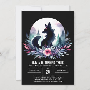 Invitation Anniversaire du loup d'Imaginaire majestueux