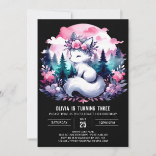 Invitation Anniversaire du loup personnalisé pour enfants