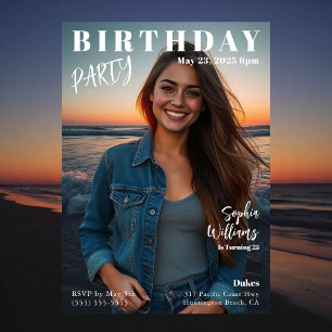 Invitation Anniversaire du Magazine Cover Beach