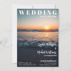 Invitation Anniversaire du Magazine Cover Beach