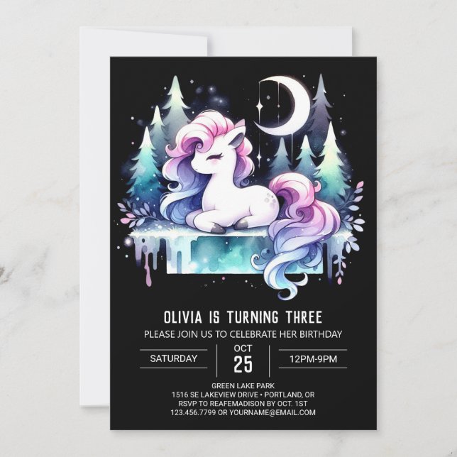 Invitation Anniversaire du majestic Watercolor (Devant)