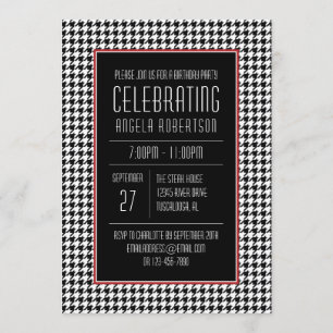 Invitation Anniversaire du marais noir et blanc