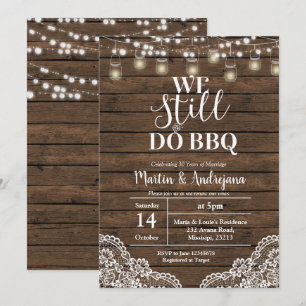 Invitation Anniversaire du Mariage de dentelle Nous faisons t