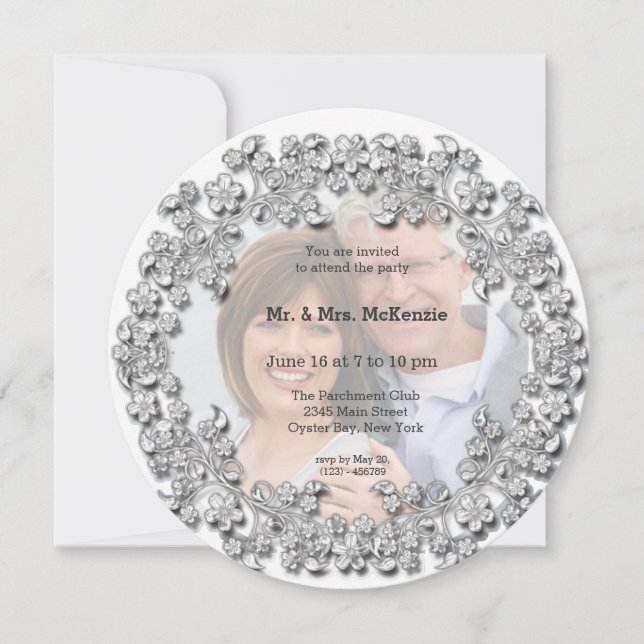 Invitation Anniversaire du Mariage de diamant (Devant)
