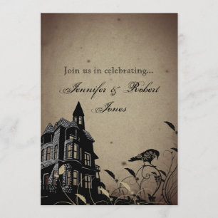 Invitation Anniversaire du Mariage de la maison gothique vint
