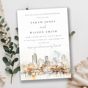 Invitation Anniversaire du Mariage du paysage d'Atlanta en Gé
