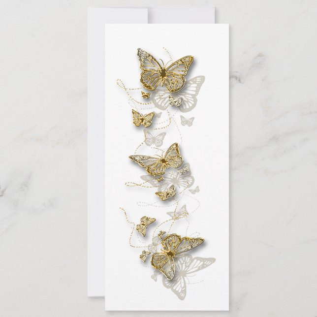 Invitation Anniversaire du mariage fiançailles blanc or (Devant)