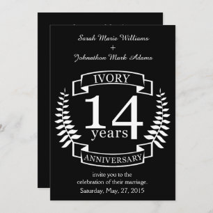Invitation anniversaire du mariage ivoirien 14 ans
