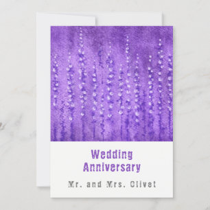 Invitation Anniversaire du Mariage Lilac Lupines