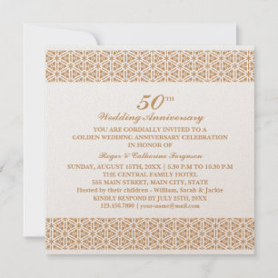 Invitation Anniversaire du Mariage Motif