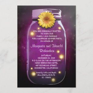 Invitation Anniversaire du Mariage Rustic Mason Jar