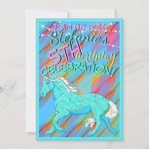 Invitation Anniversaire du Palomino Bleu (feuille/photo color