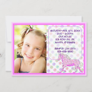 Invitation Anniversaire du Palomino Bleu(fleurs bleues/violet