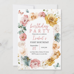 Invitation Anniversaire du papillon