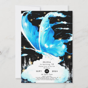 Invitation Anniversaire du papillon enchanté pour enfants