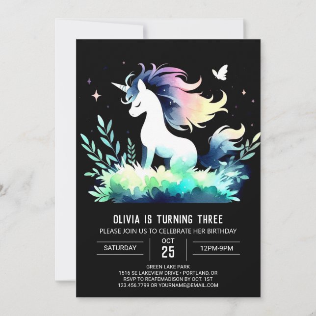 Invitation Anniversaire du Pastel Horse (Devant)
