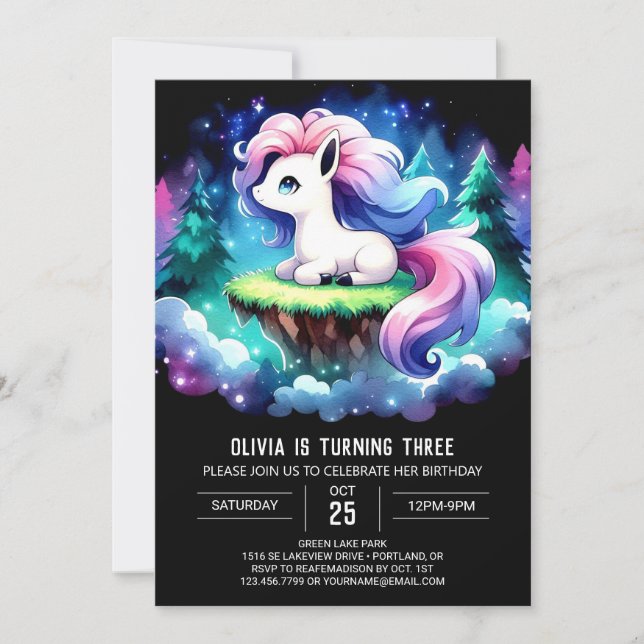 Invitation Anniversaire du Pastel Horse (Devant)