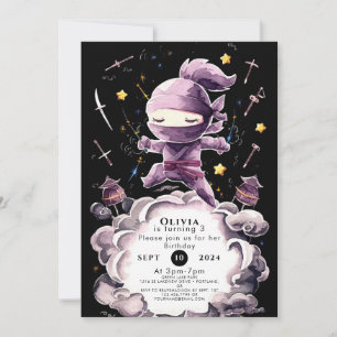 Invitation Anniversaire du Pastel Spy Ninja