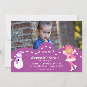 Invitation Anniversaire du patinage sur glace