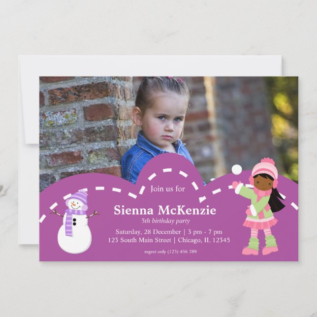 Invitation Anniversaire du patinage sur glace (Devant)