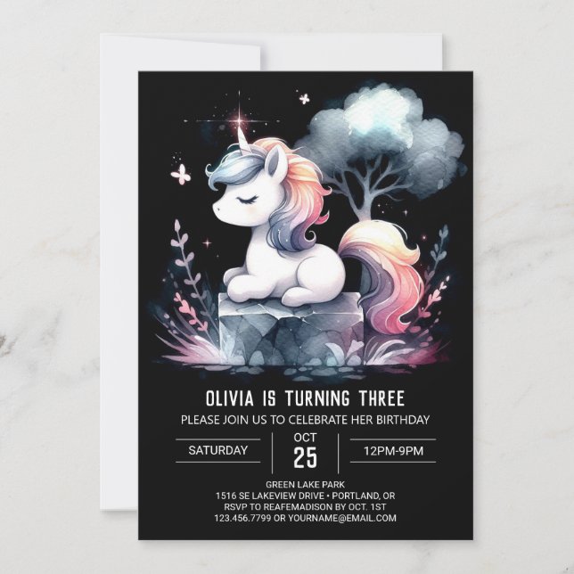 Invitation Anniversaire du petit cheval d'Imaginaire (Devant)