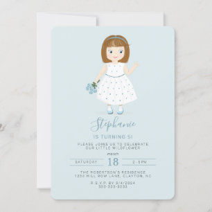 Invitation Anniversaire du petit Fleur sauvage