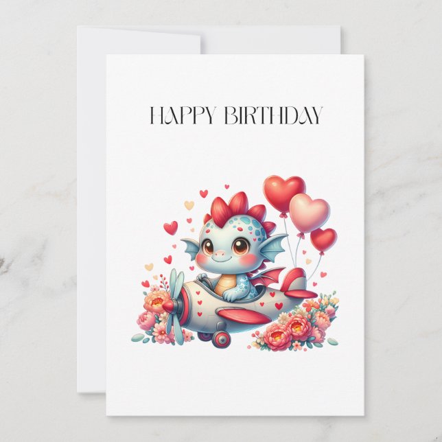 Invitation Anniversaire du pilote de dragon (Devant)