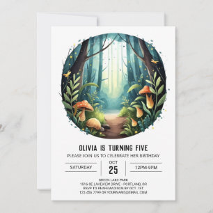 Invitation Anniversaire du pin naturel enchanté