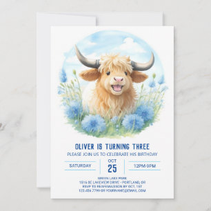 Invitation Anniversaire du pique-nique Fleur sauvage de Highl