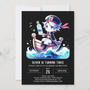 Invitation Anniversaire du Pirate Modèle enchanté