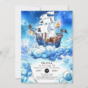 Invitation Anniversaire du Pirate pour enfants amusants