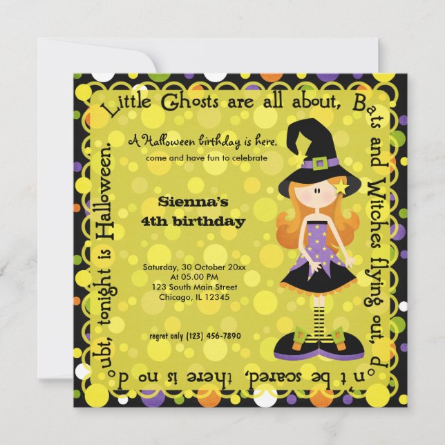 Invitation Anniversaire du Pocus Hocus (Devant)
