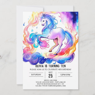 Invitation Anniversaire du Poney pour enfants moderne