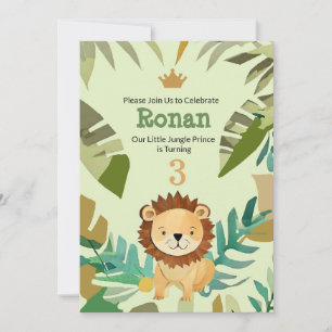 Invitation Anniversaire du Prince de la Petite Jungle