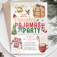 Anniversaire du pyjama de crêpes de Noël blanc