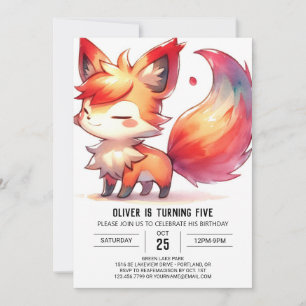 Invitation Anniversaire du renard enchanté en ligne