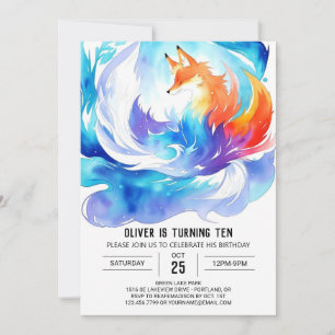 Invitation Anniversaire du renard sauvage