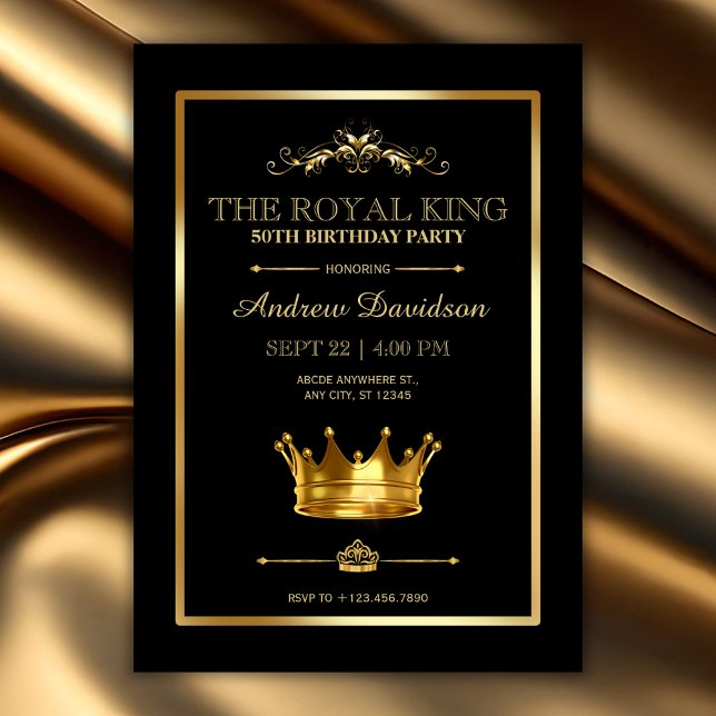 Invitation Anniversaire du roi royal (Créateur téléchargé)