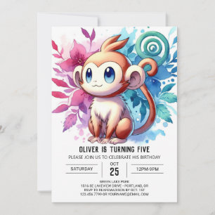 Invitation Anniversaire du singe numérique