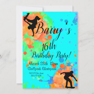 Invitation Anniversaire du skateboard