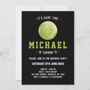 Invitation Anniversaire du tennis