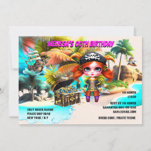 Invitation Anniversaire du thème Pirate   trésor de capitaine