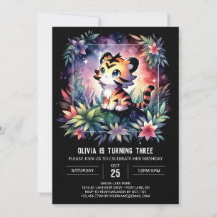 Invitation Anniversaire du tigre adorable