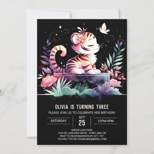 Invitation Anniversaire du Tigre de la Forêt du Château (Devant)