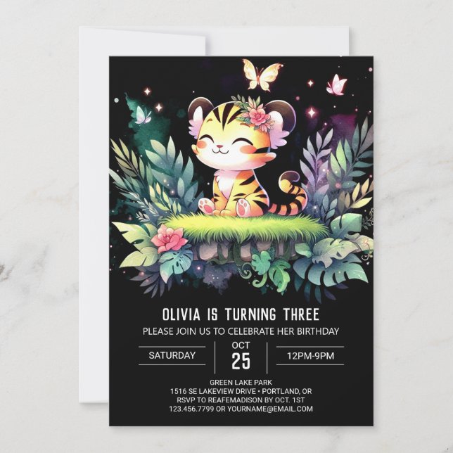 Invitation Anniversaire du tigre d'Imaginaire doux (Devant)