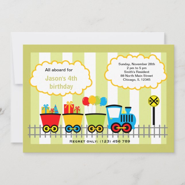 Invitation Anniversaire du train (Devant)